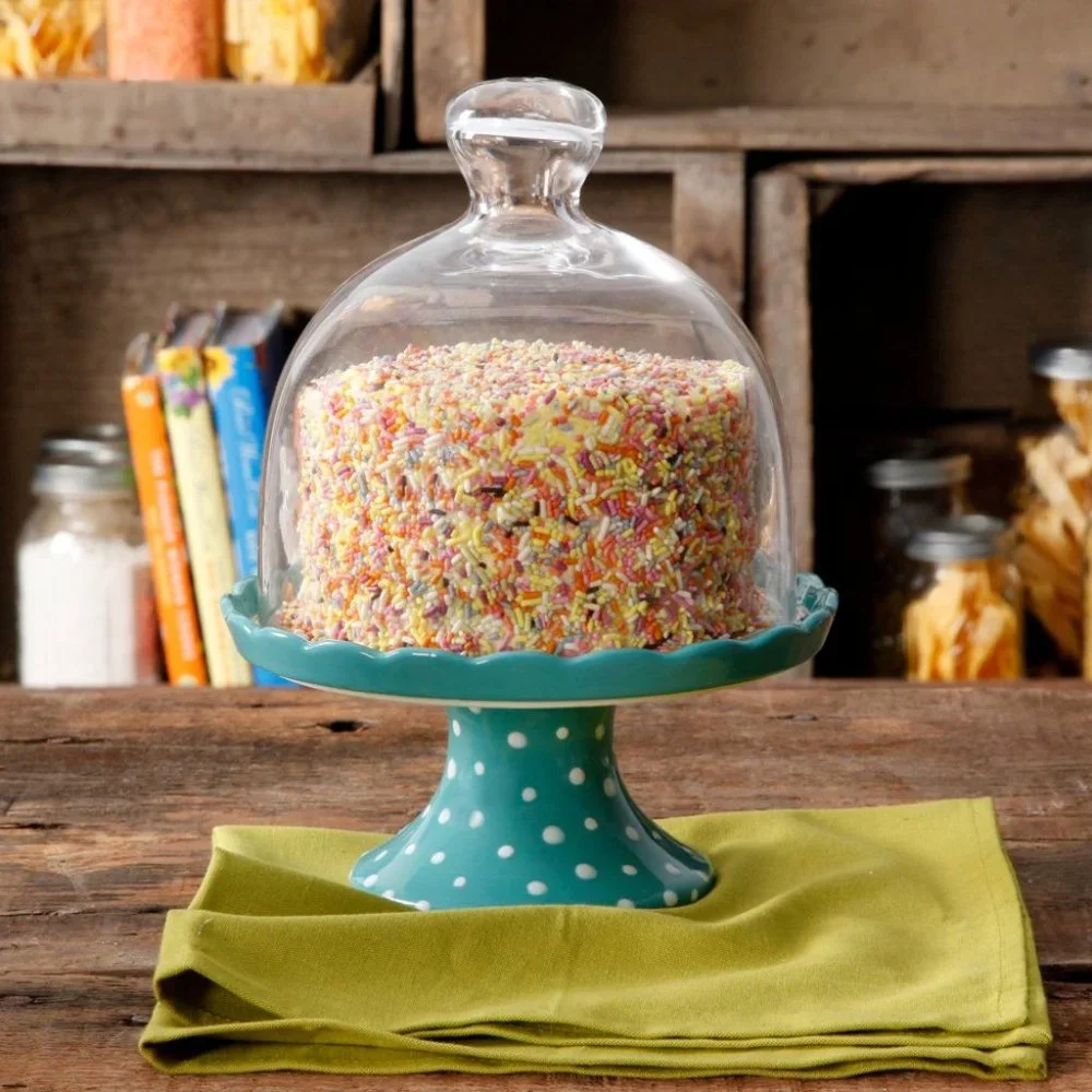 The Pioneer Woman 9.5 in x 10.2 in Ceramic Party/Birthday Cupcake Stand